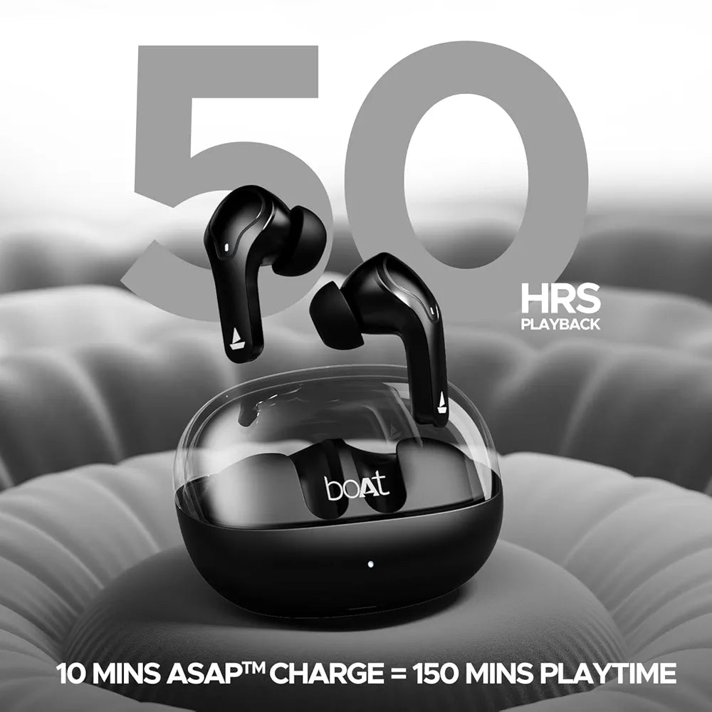 boAt Airdopes 311 Pro Truly Wireless in Ear Ear Buds w/Upto 50 HRS Playtime, Dual Mics with ENx™ Tech,50 ms Low-Latency Beast™ Mode,ASAP™ Charging, IPX4,IWP Tech & BT v5.3 Earbuds TWS 
