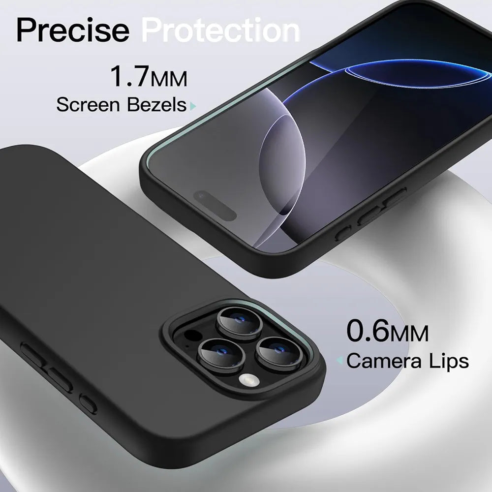 JETech Liquid Silicone Case for iPhone 16 Pro Max 6.9-Inch, Silky Soft Touch Full-Body Protective Phone Case, Anti-Scratch Shockproof Cover with Microfiber Lining 