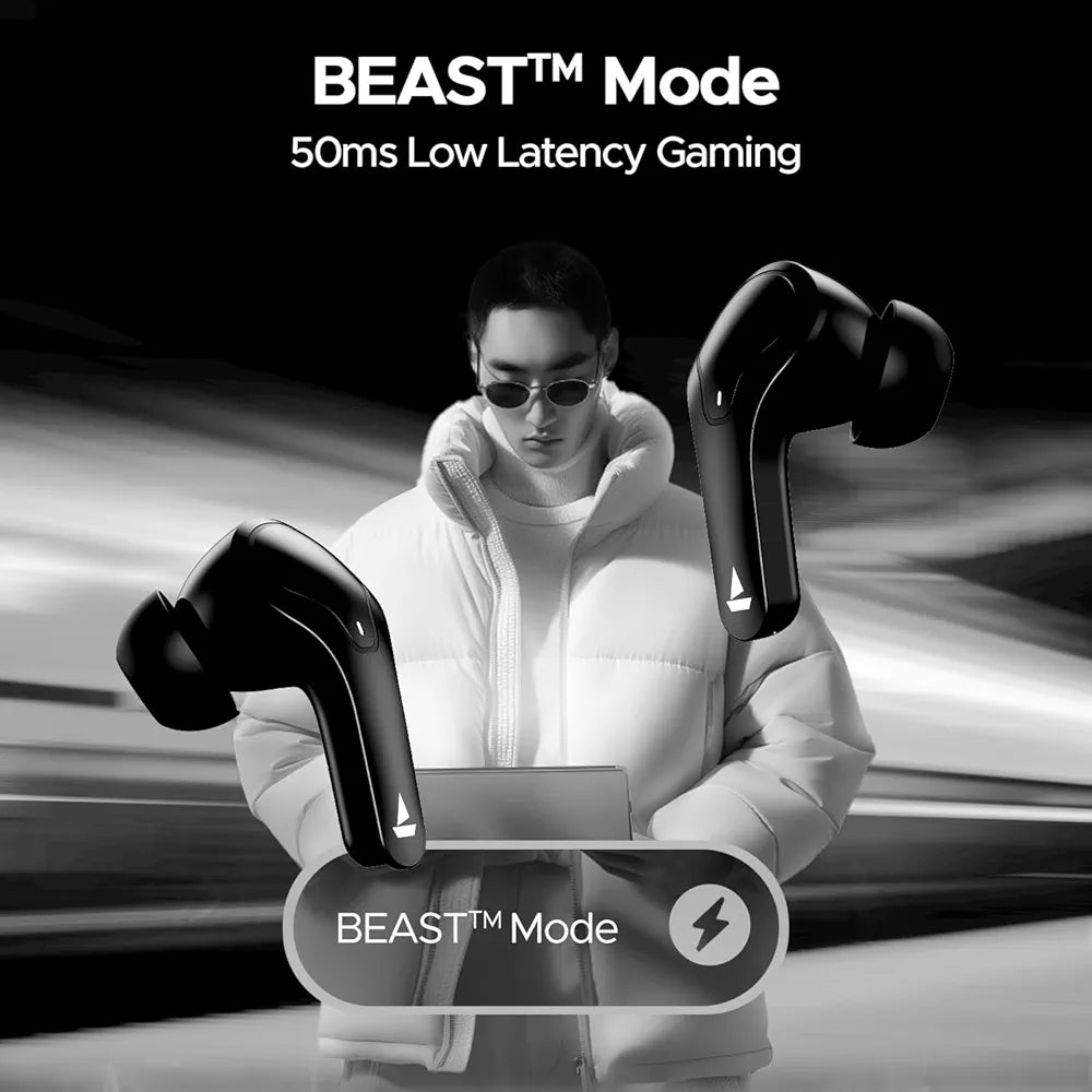 boAt Airdopes 311 Pro Truly Wireless in Ear Ear Buds w/Upto 50 HRS Playtime, Dual Mics with ENx™ Tech,50 ms Low-Latency Beast™ Mode,ASAP™ Charging, IPX4,IWP Tech & BT v5.3 Earbuds TWS 