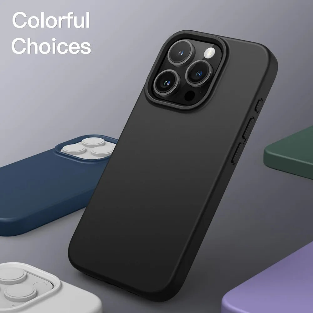 JETech Silicone Case for iPhone 15 Pro Max 6.7-Inch, Silky-Soft Touch Full-Body Protective Phone Case, Shockproof Cover 