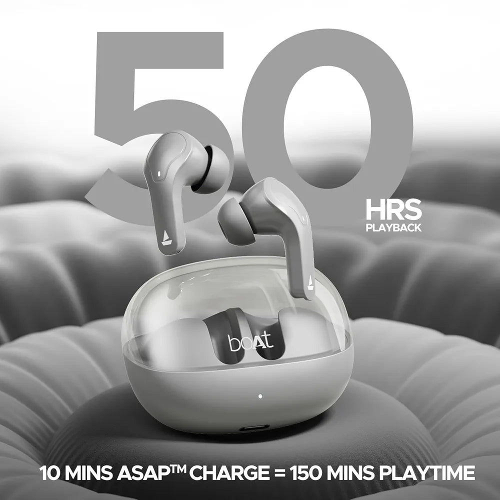 boAt Airdopes 311 Pro Truly Wireless in Ear Earbuds, Up to 50 Hrs Playtime, Dual Mics, Low-Latency Mode, ASAP Charging, IPX4, IWP Tech, BT v5.3 